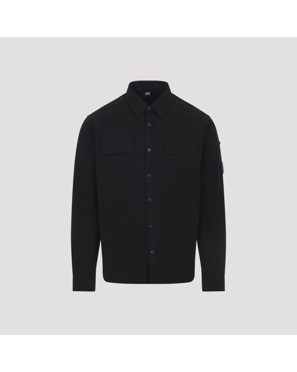 C P Company Black C.P.Company Ls Cotton Shirt for men