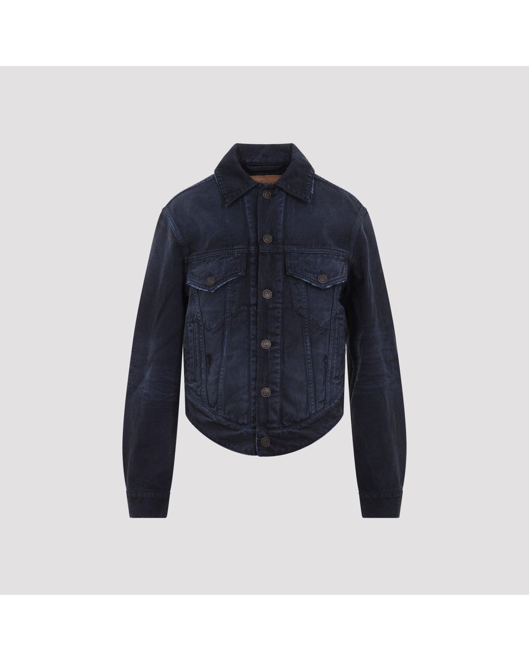 Balenciaga Blue Curved Waistband Jacket