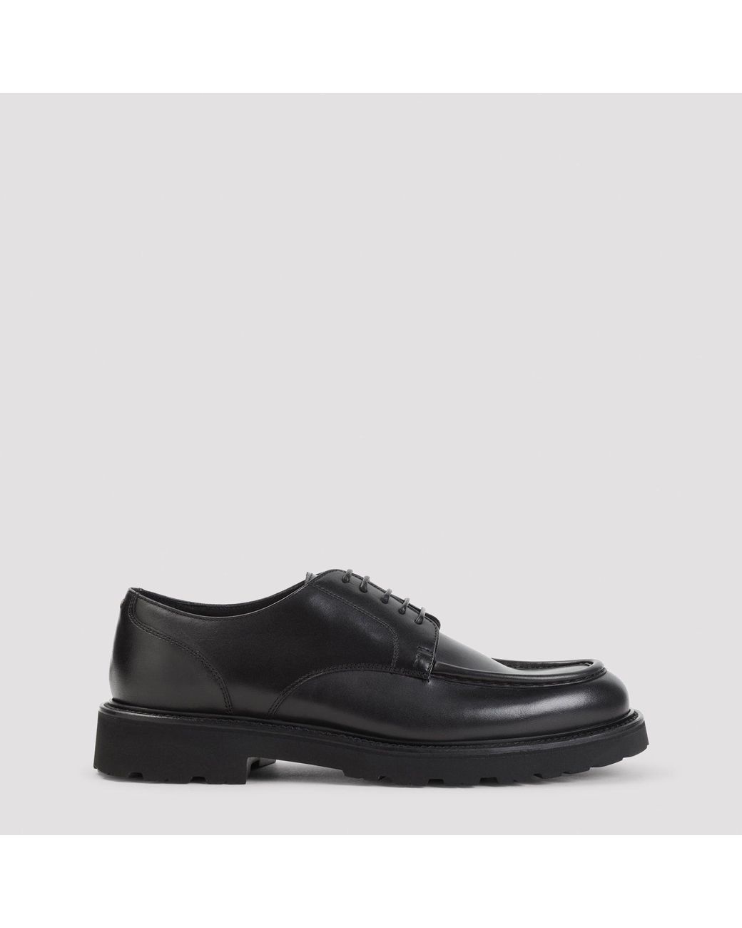 Canali Black Wamp Derby Shoes for men