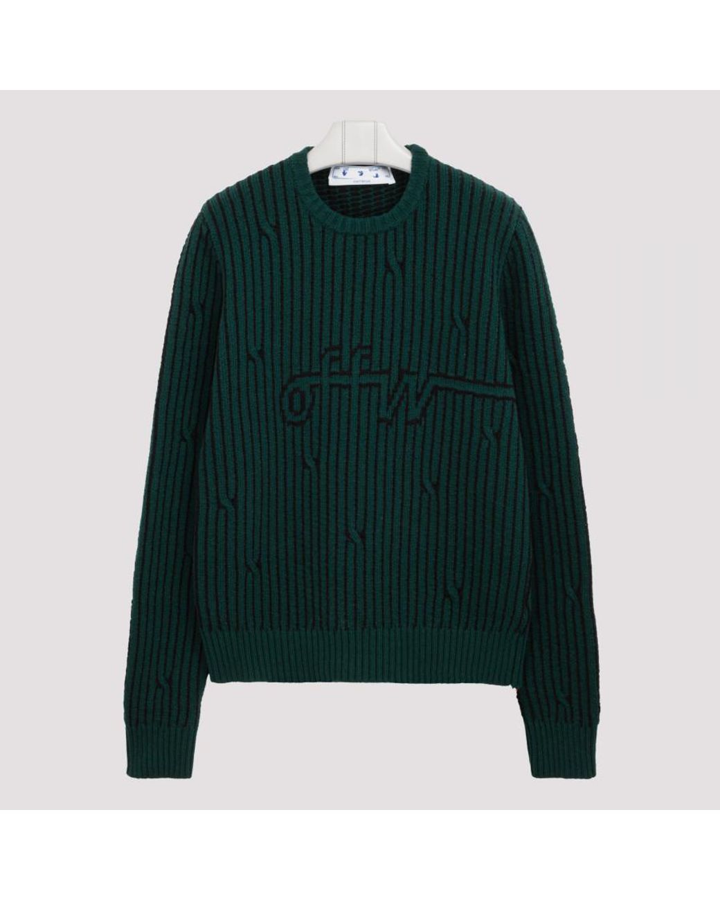 off white cable knit sweater