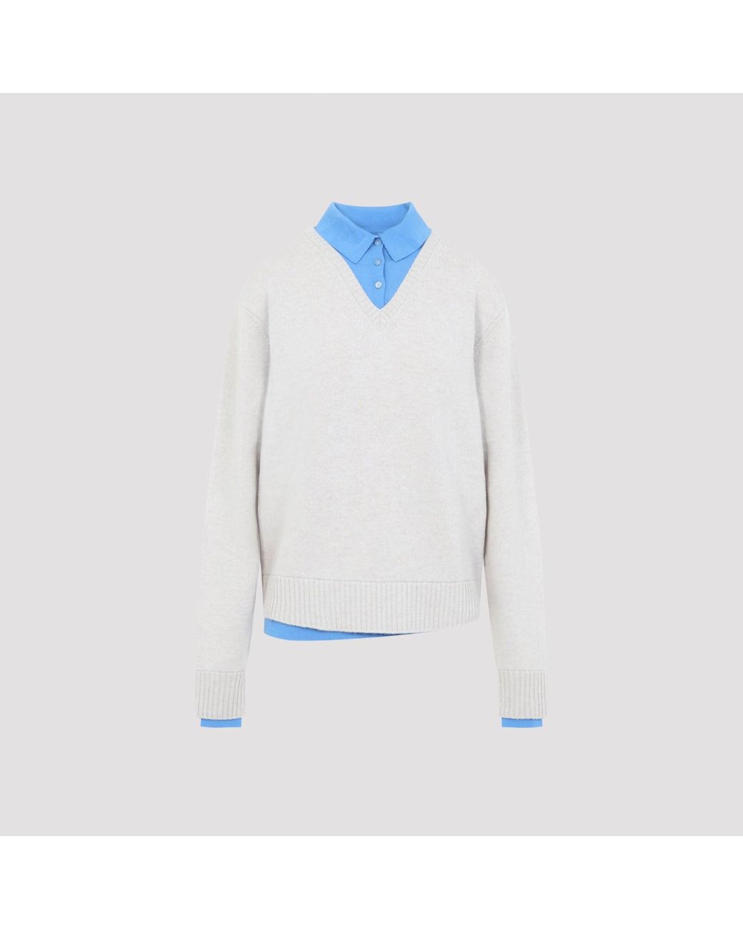 Acne Blue Polo Sweater