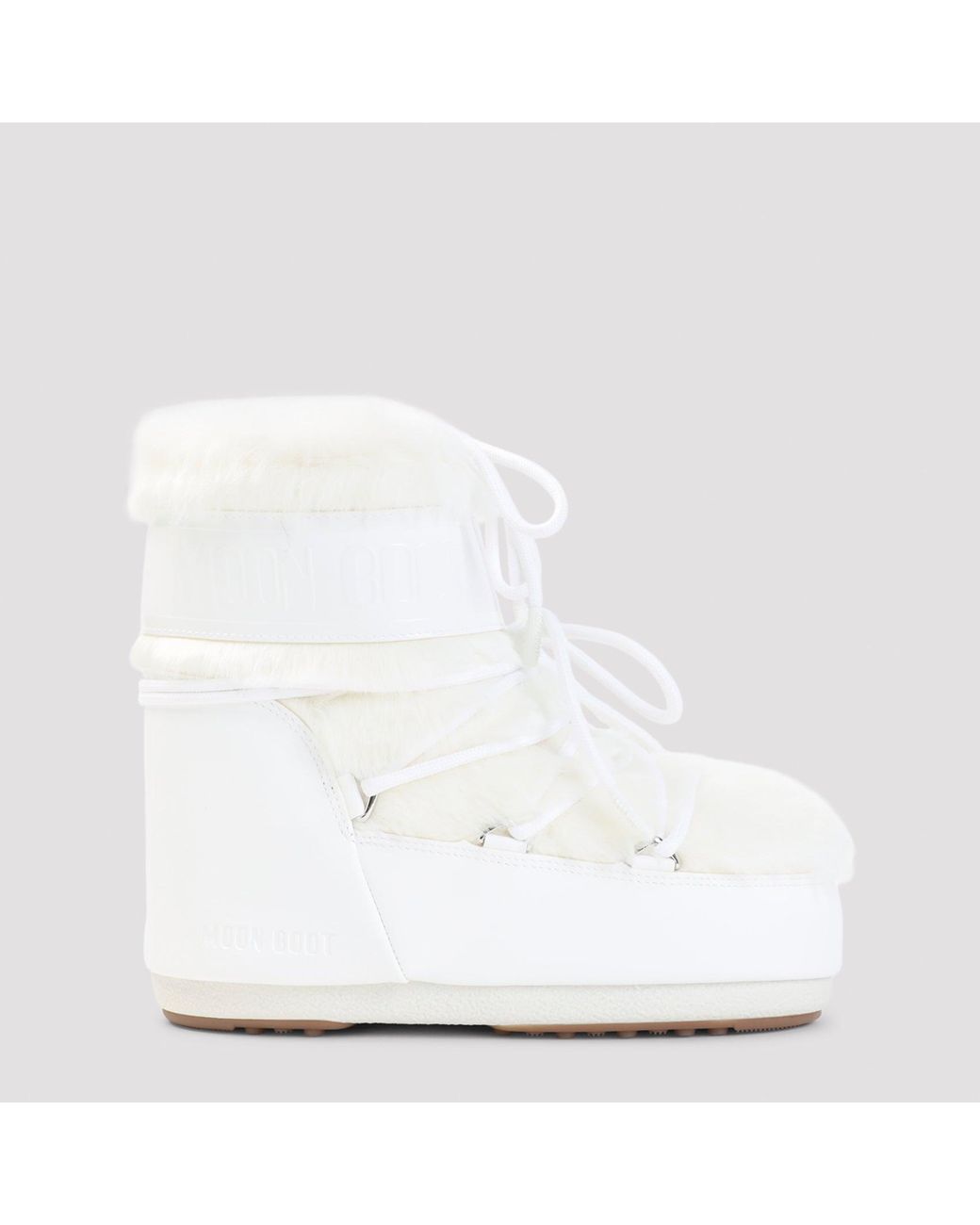 Moon Boot White Icon Low Faux Fur Boot