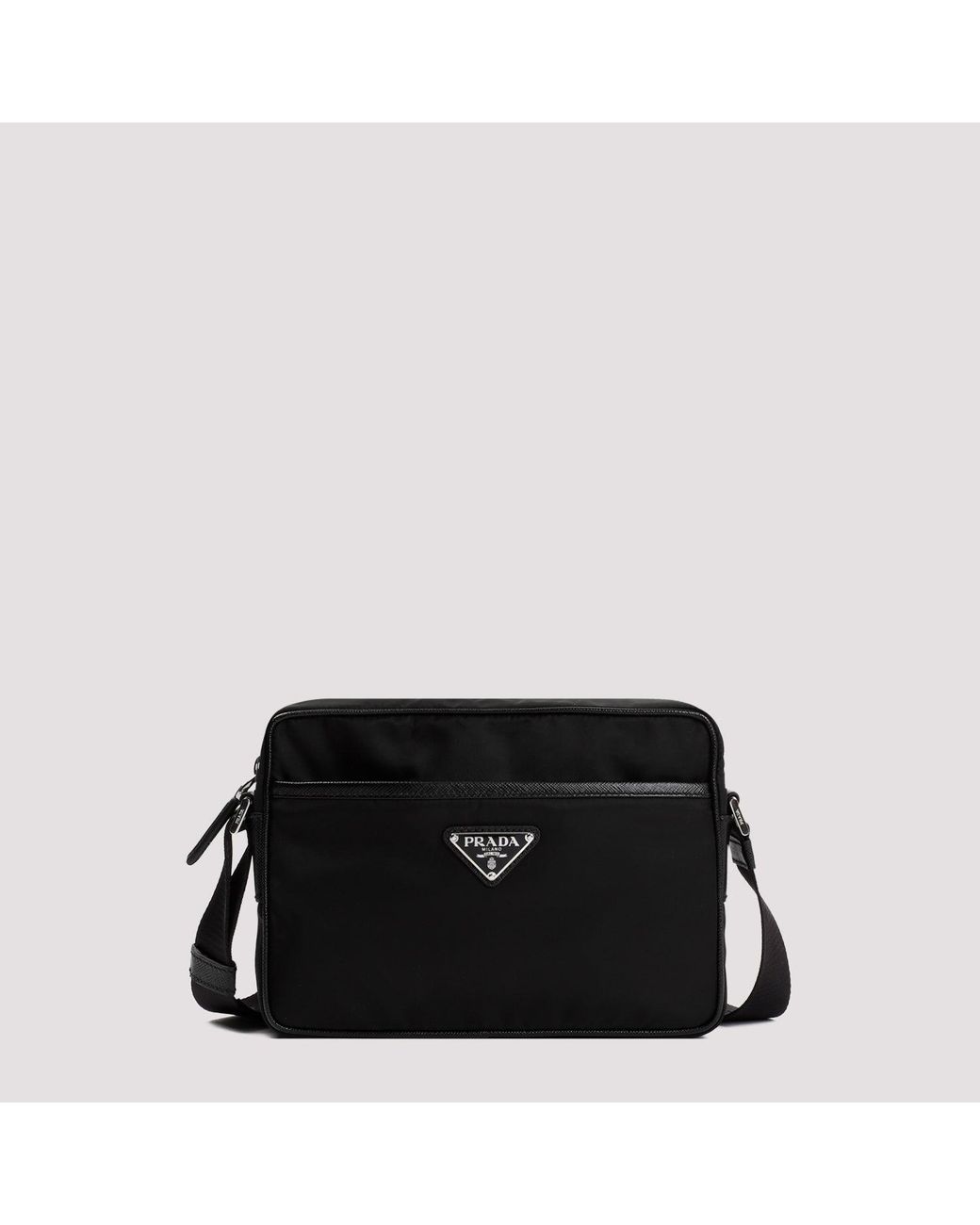 Prada Black Sleek Mini Shoulder Handbag for men