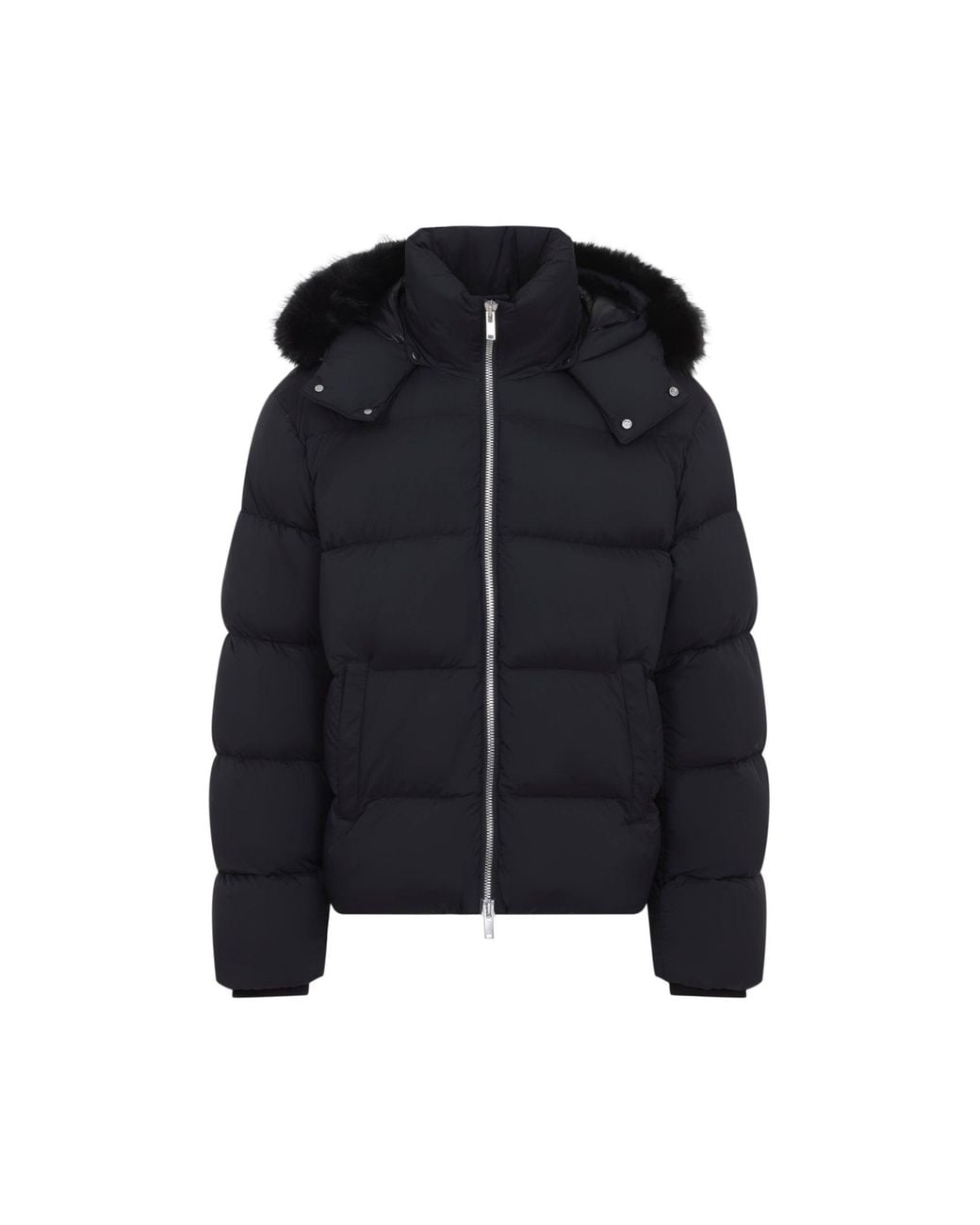 Moose Knuckles Black Everest Puffer Jacket Hooded for men