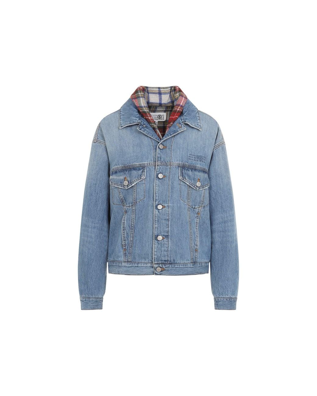 MM6 by Maison Margiela Blue Mm6 Mini Sporty Cotton Jacket