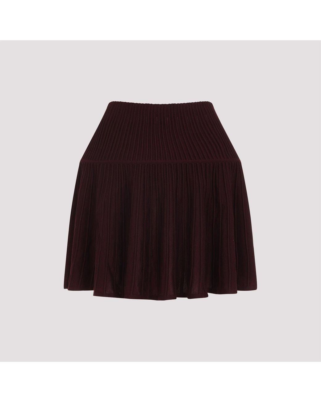 Alaïa Purple Alaia Burgundy Crinoline Wool Mini Skirt