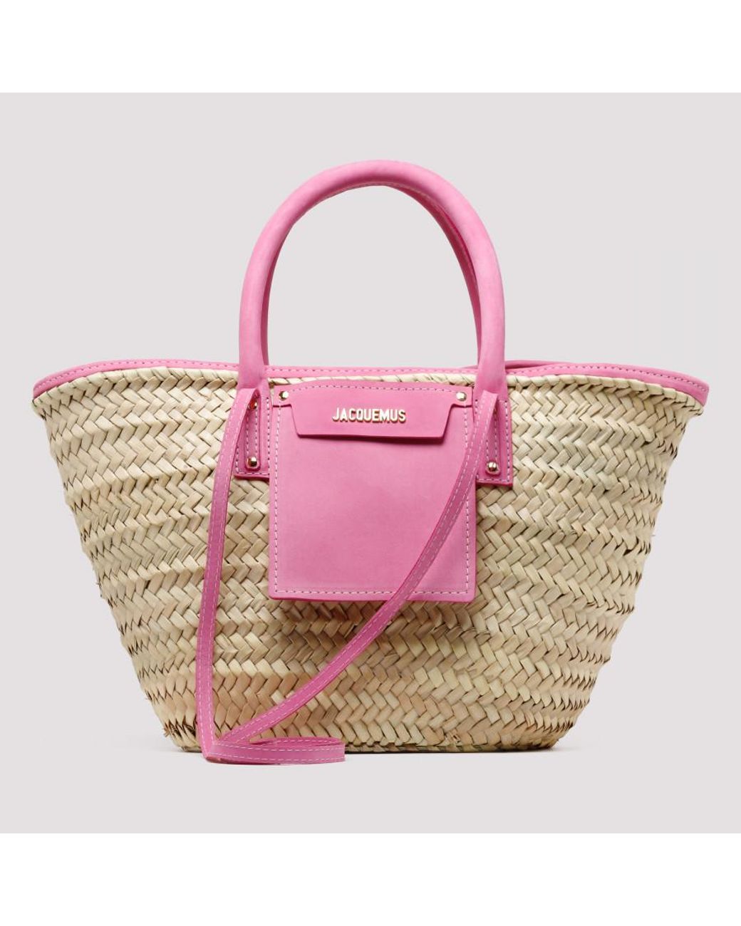 Jacquemus Le Panier Soleil Basket Tote Bag in Pink Lyst