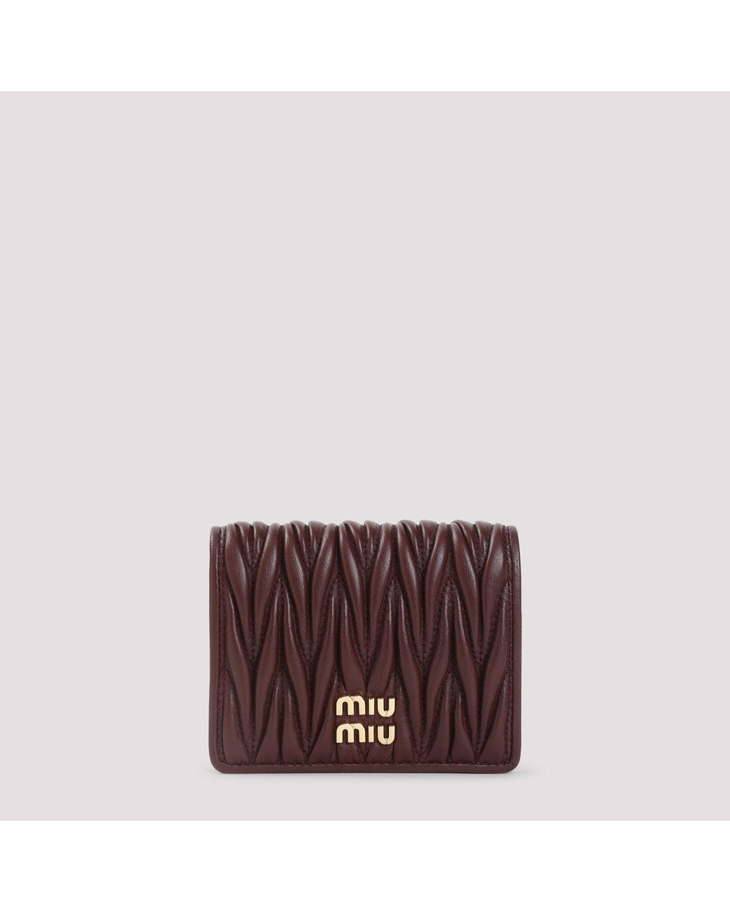 Miu Miu Purple Matelassé Wallet