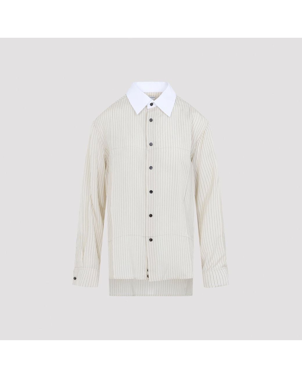 Bottega Veneta White Striped Shirt
