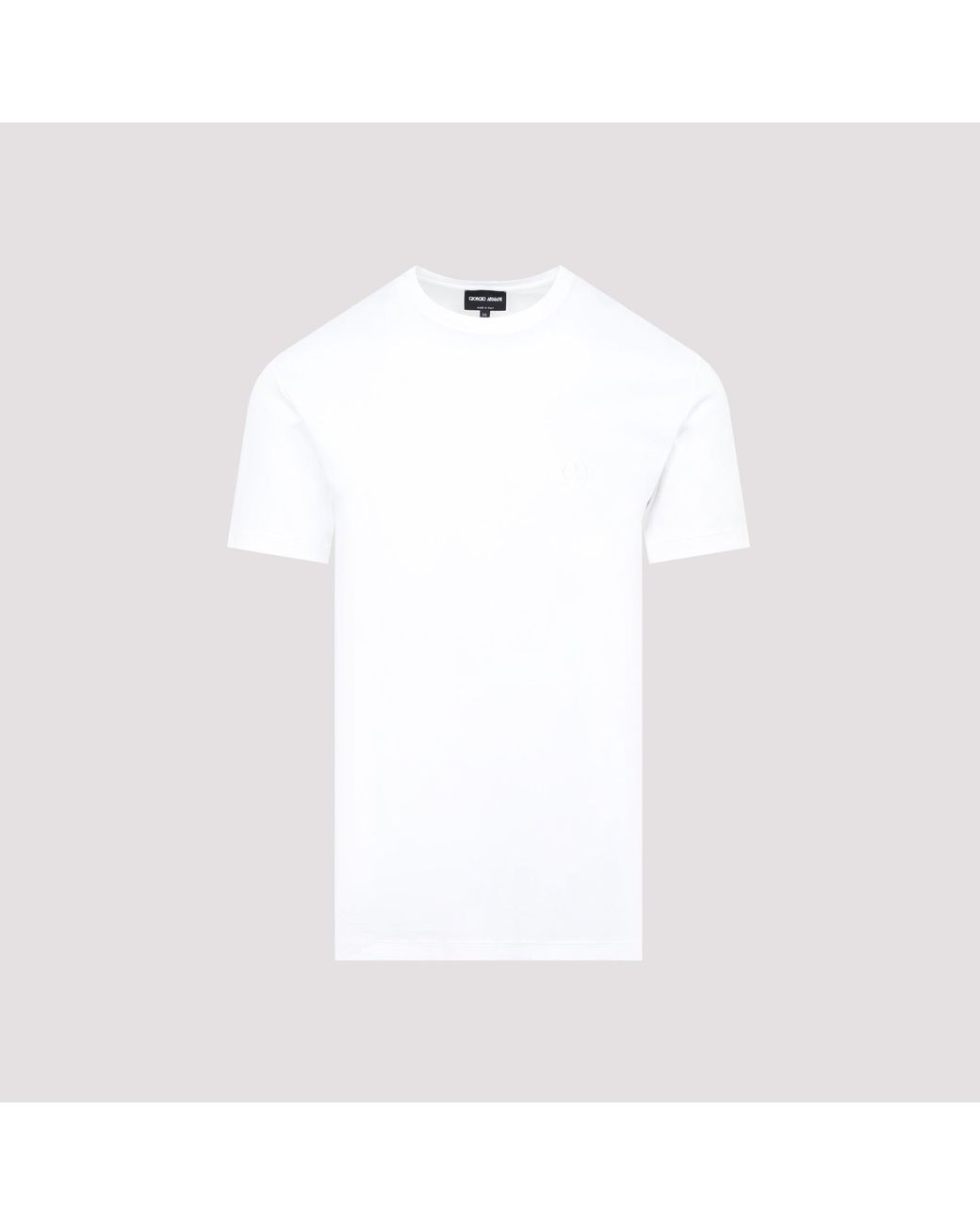Giorgio Armani White 100% Cotton T-Shirt for men