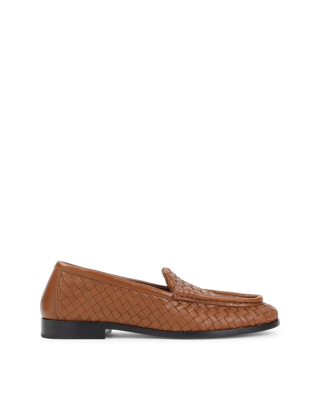 Bottega Veneta Brown Silenzio Supple Intrecciato Loafer