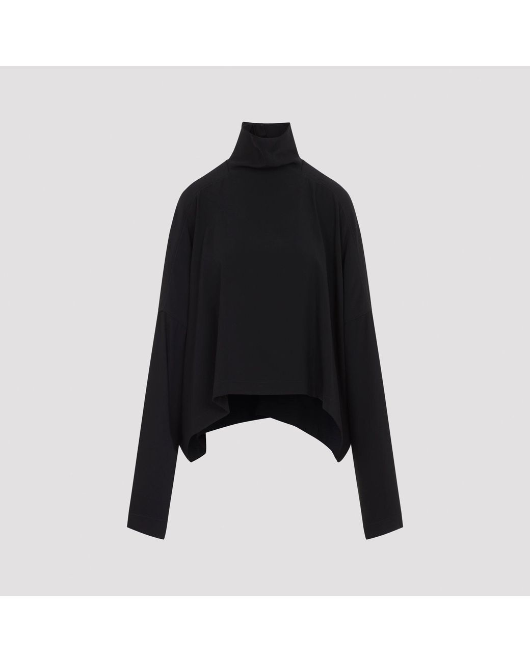 Rick Owens Black Jumbo Crepped Top