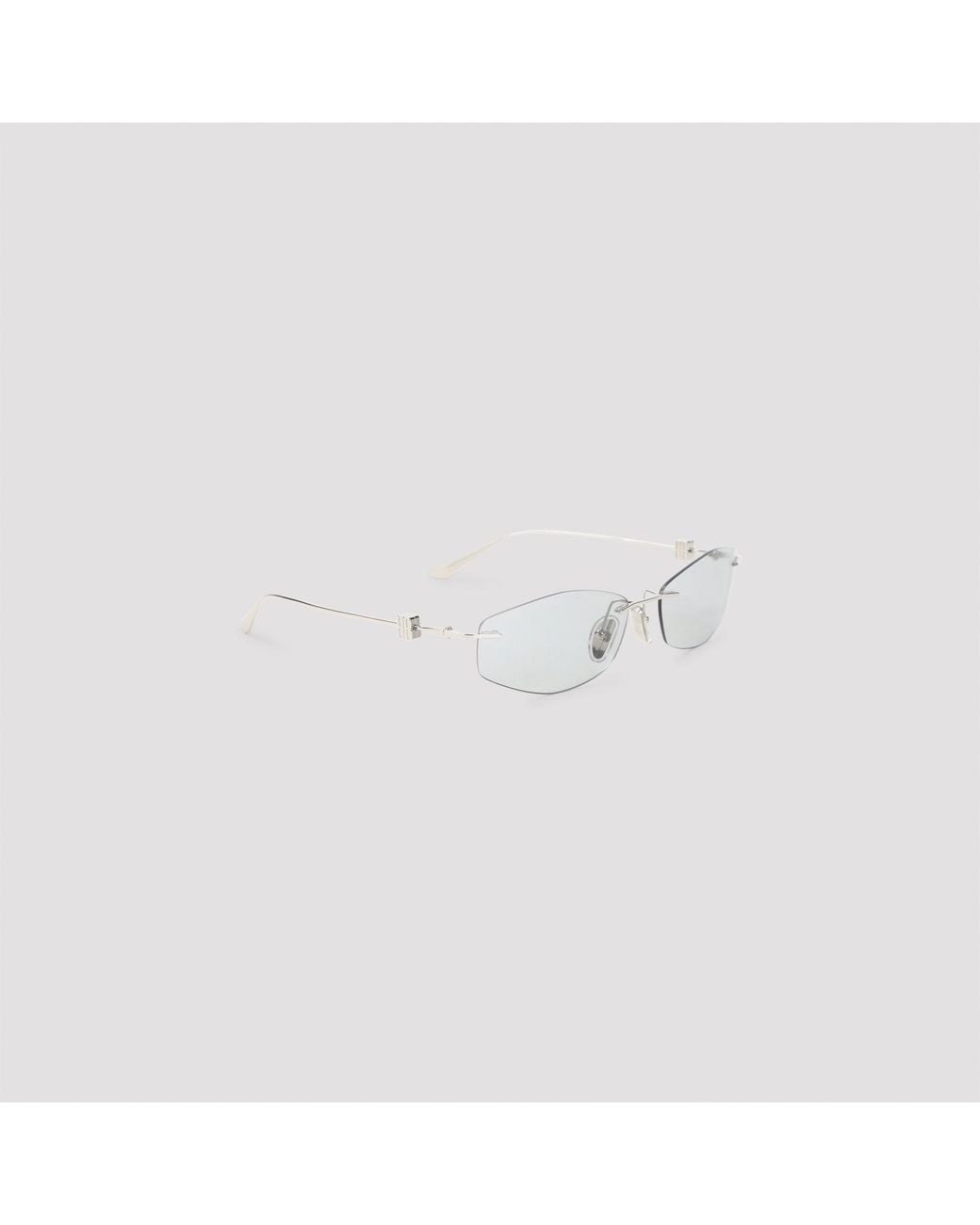 Balenciaga White Nano D-Frame Mini Acetate Sunglasses For