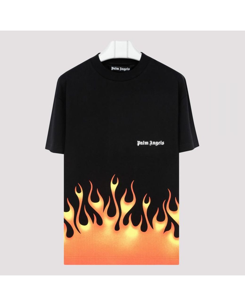 Palm Angels Burning Flame T-shirt in Black for Men