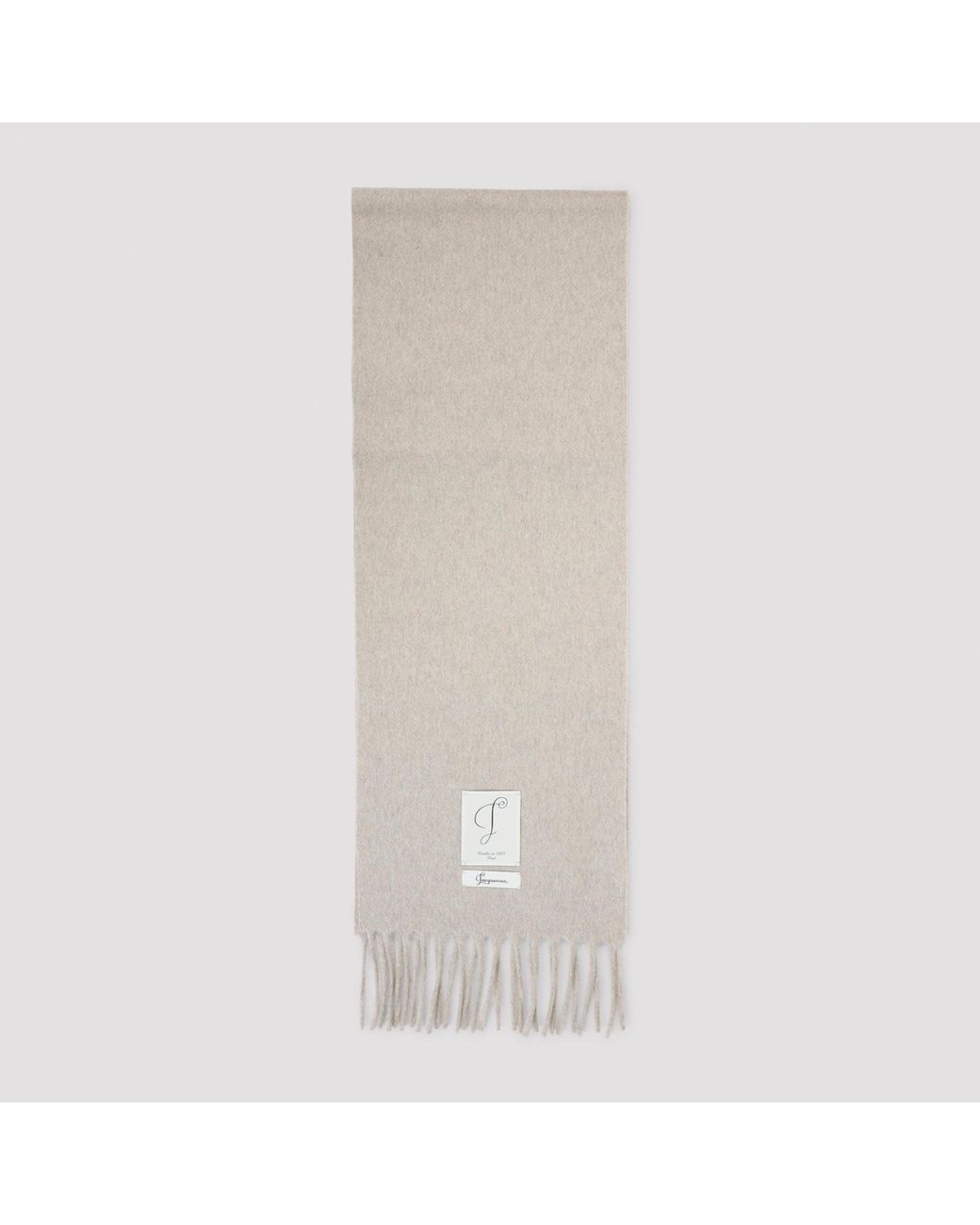 Jacquemus Natural Cavallo Wool Scarf 180Cm X 44Cm