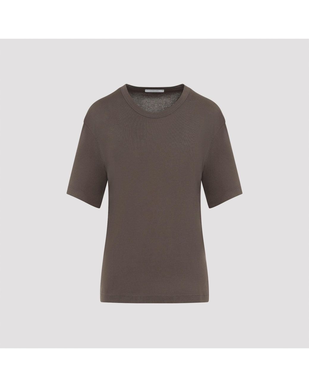 Lemaire Brown Ribbed Cotton T-Shirt For