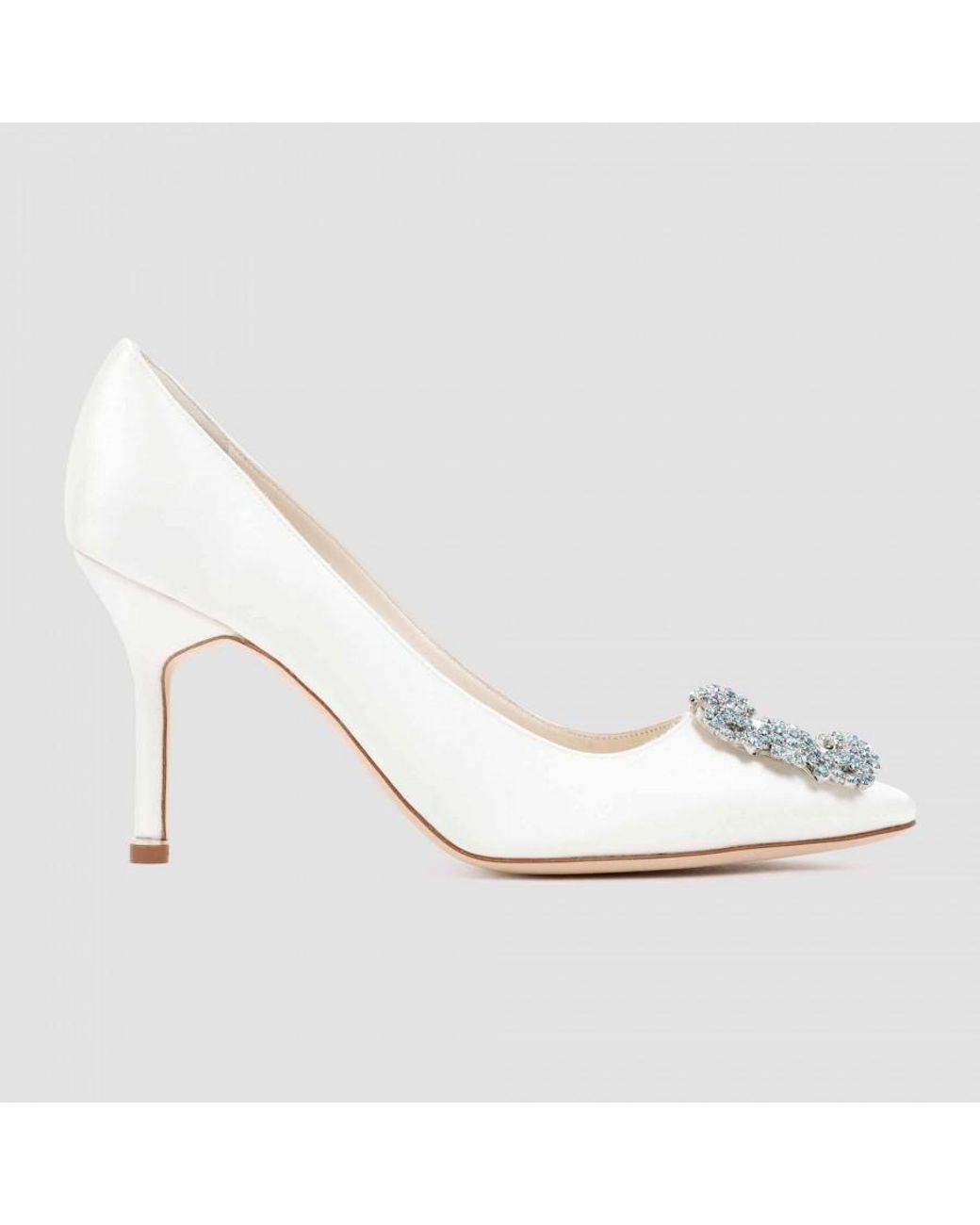 Manolo Blahnik Hangisi Bridal Pumps in White Lyst