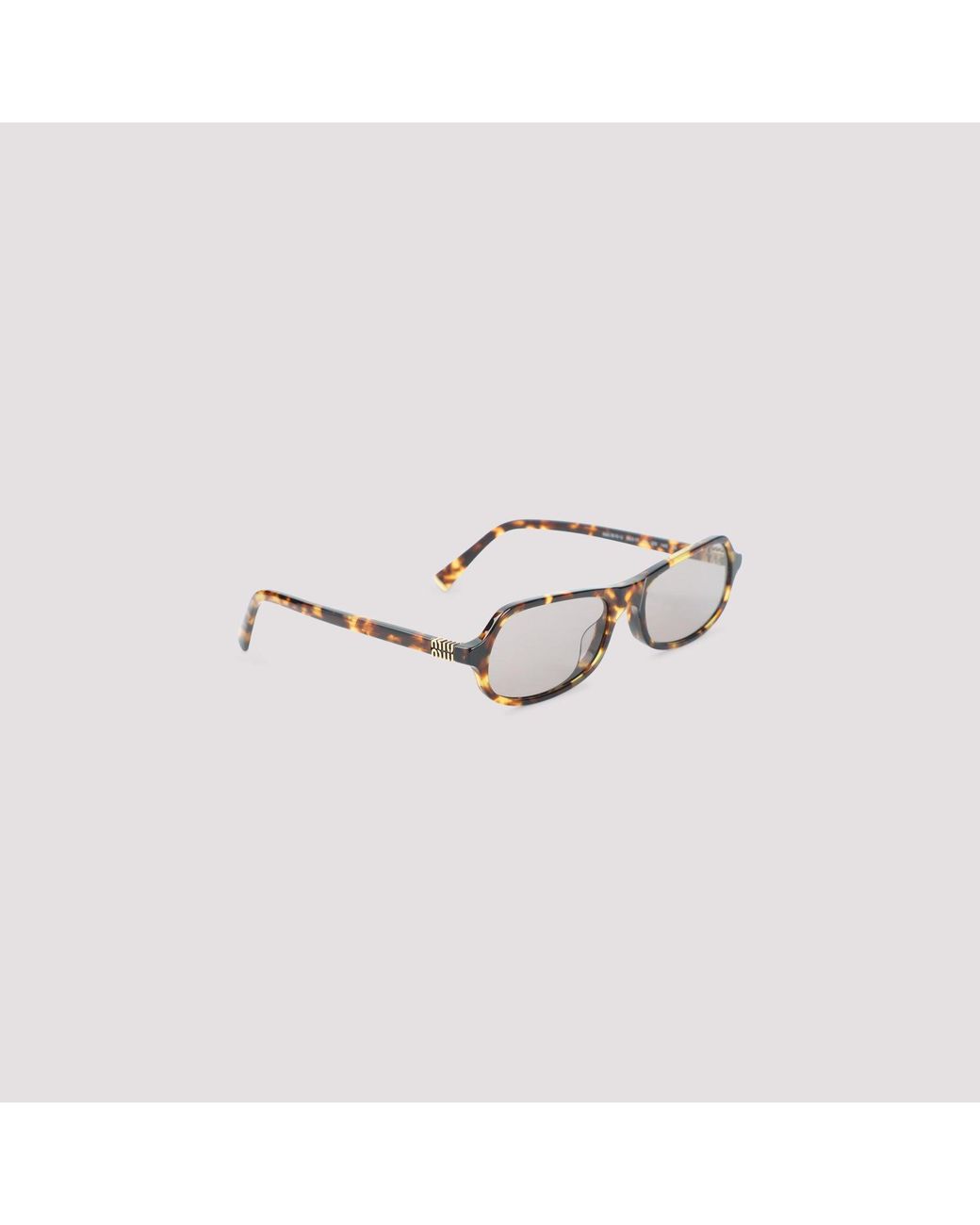Miu Miu Metallic Havana Acetate Sunglasses
