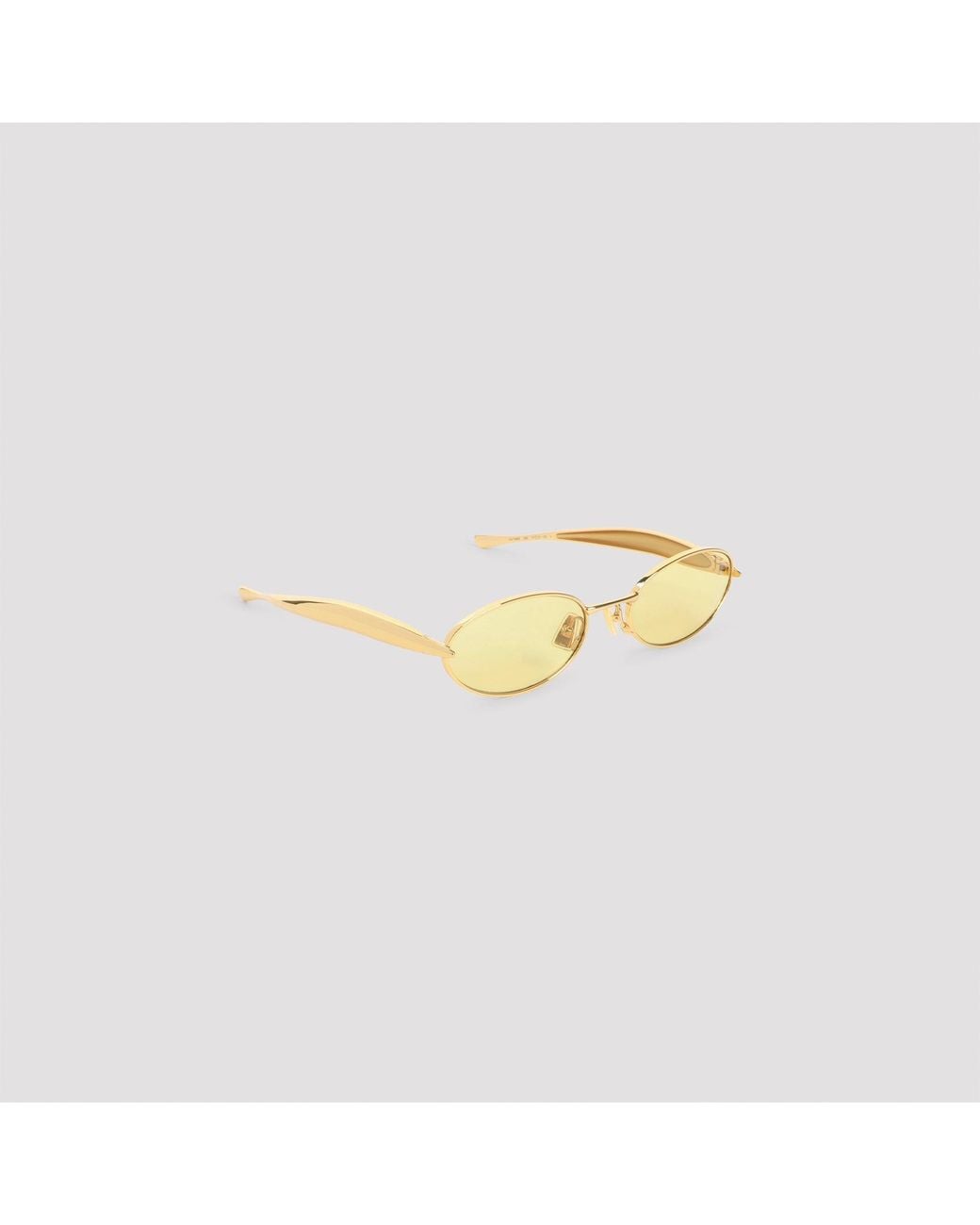 Bottega Veneta Metallic Oval Sunglasses Sardines