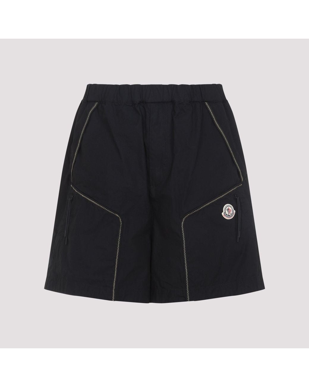Moncler Black Cotton Bermuda
