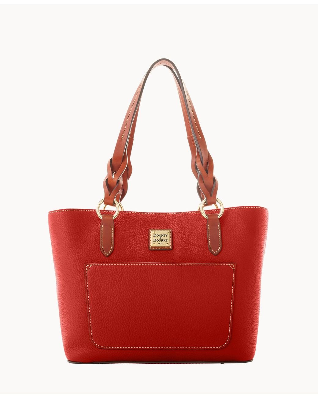 Dooney & Bourke Pebble Grain Small Gretchen Tote in Red | Lyst