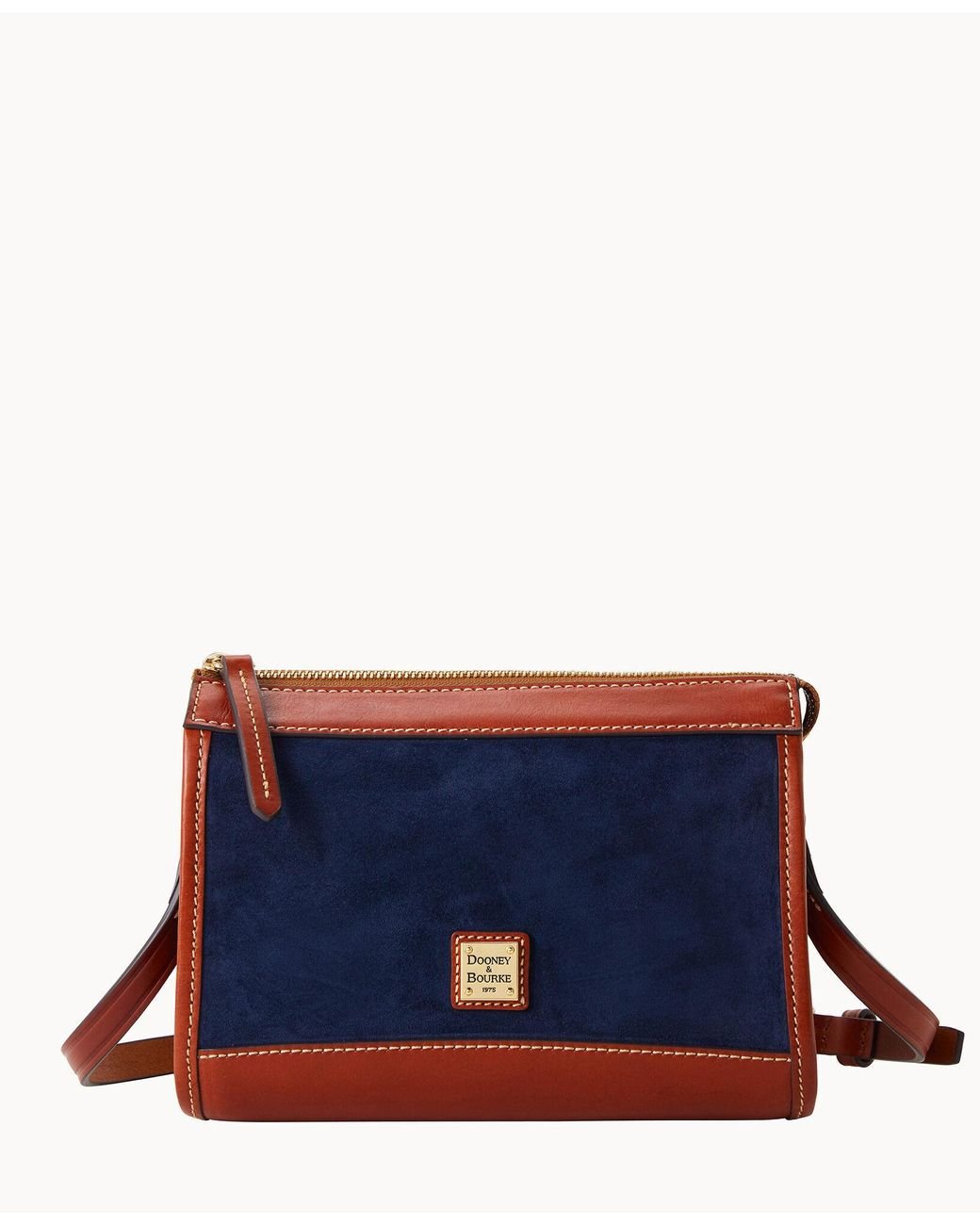 Dooney & Bourke Suede Zip Crossbody in Blue Lyst