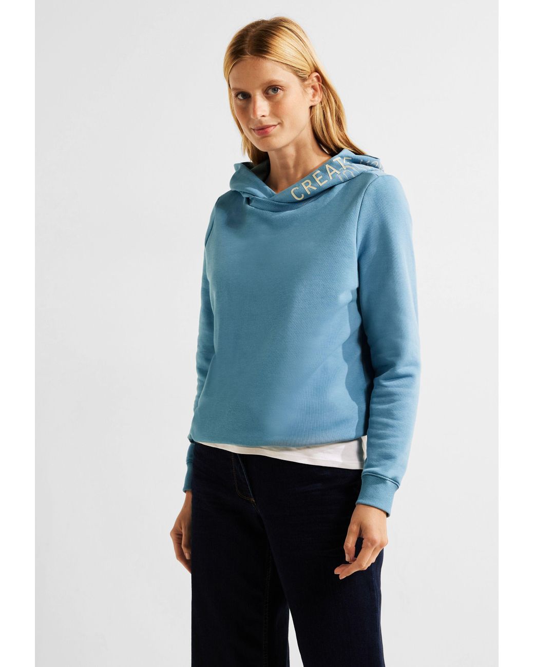 Cecil Sweatshirt, aus in Baumwolle | mit Lyst DE Blau Stretchanteil