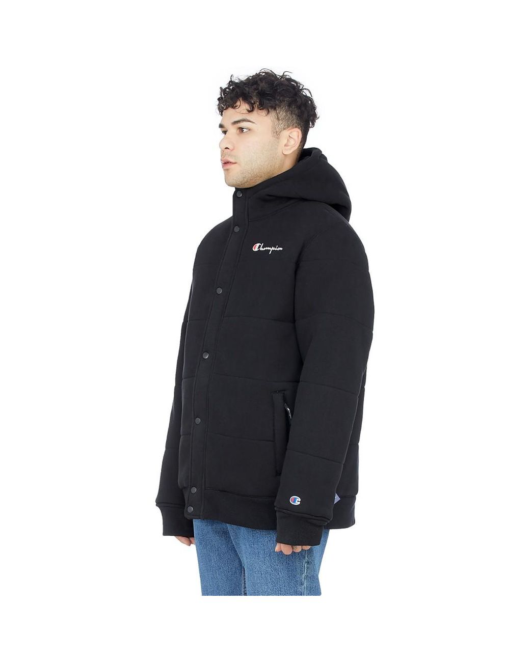 champion reverse weave puffer jacket
