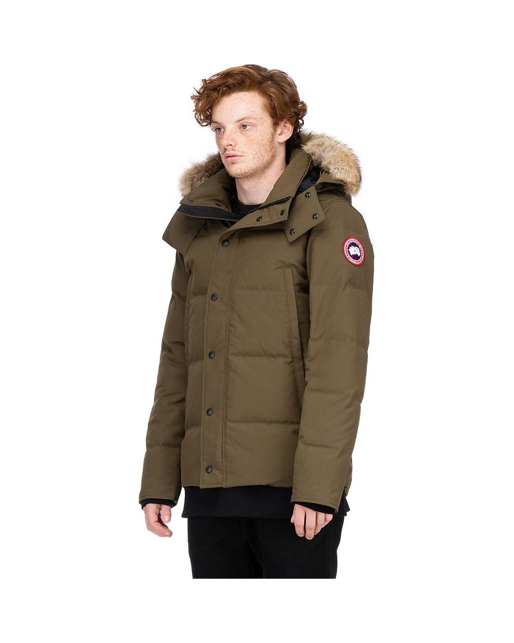 Canada Goose Fur Wyndham Parka in Military Green (Green) for Men | Lyst  Canada