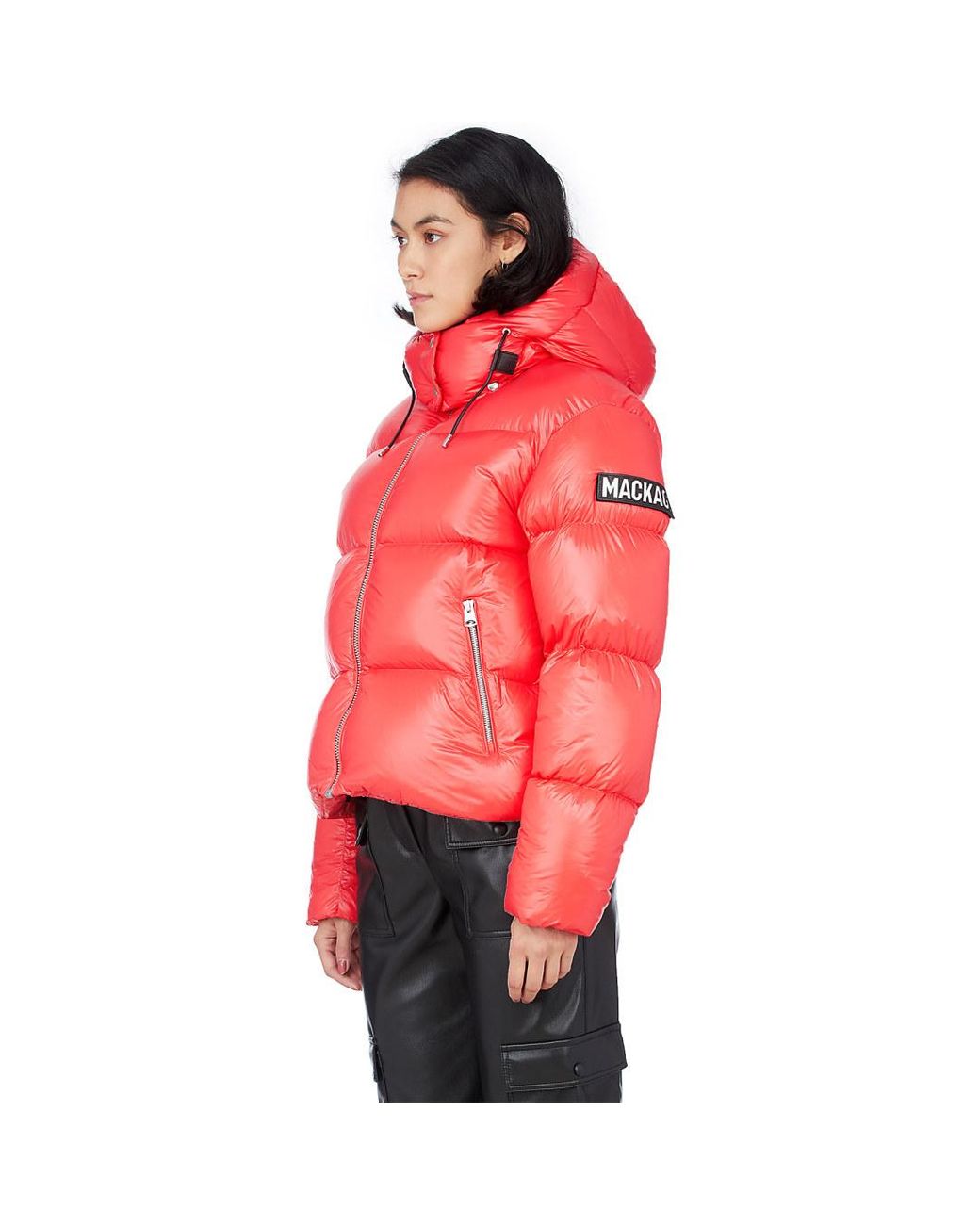 mackage red puffer jacket