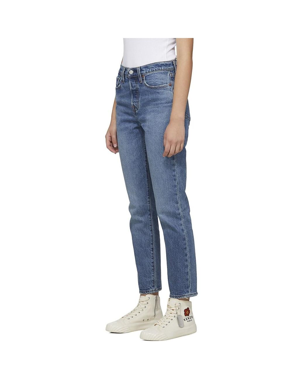 Levi's Wedgie Fit Ankle Jeans in Blue | Lyst