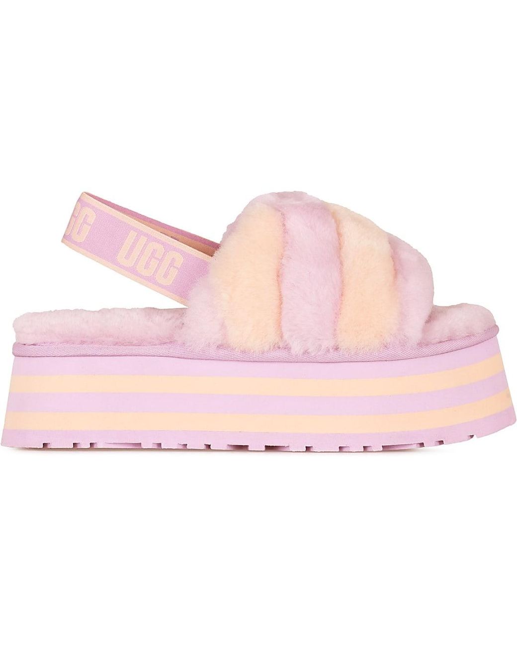 UGG Disco Stripe Slide in Pink | Lyst