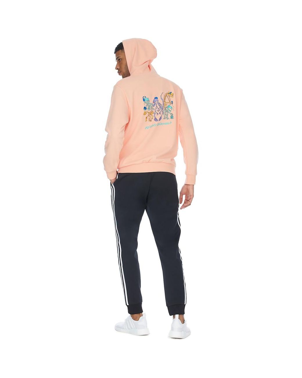 adidas Originals Funny Dino Hoodie in Pink for Men | Lyst