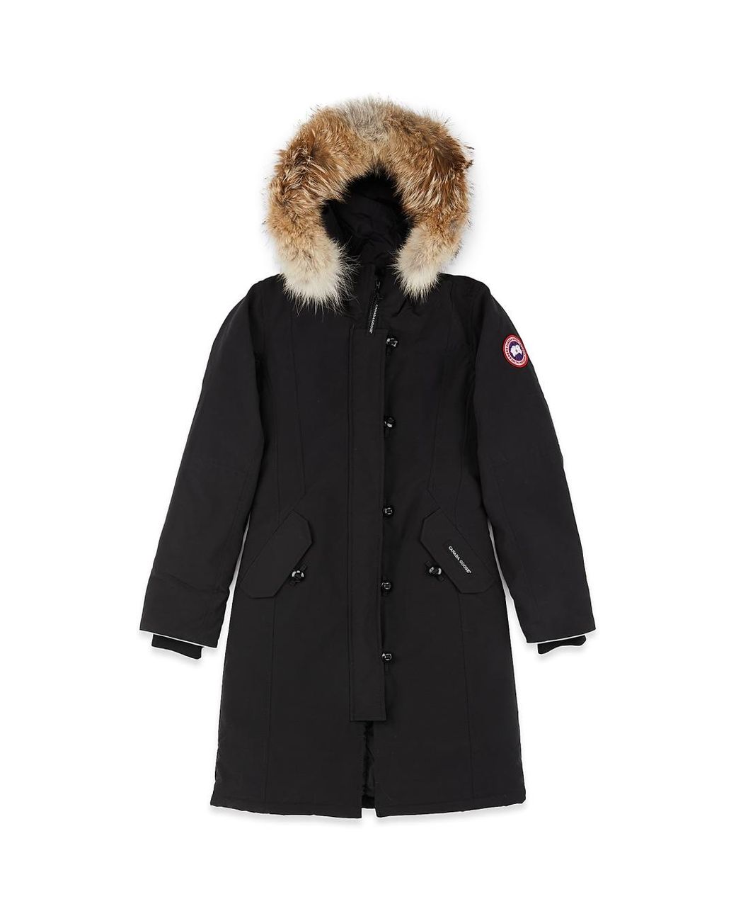 Canada Goose Fur Youth Brittania Parka in Black - Lyst