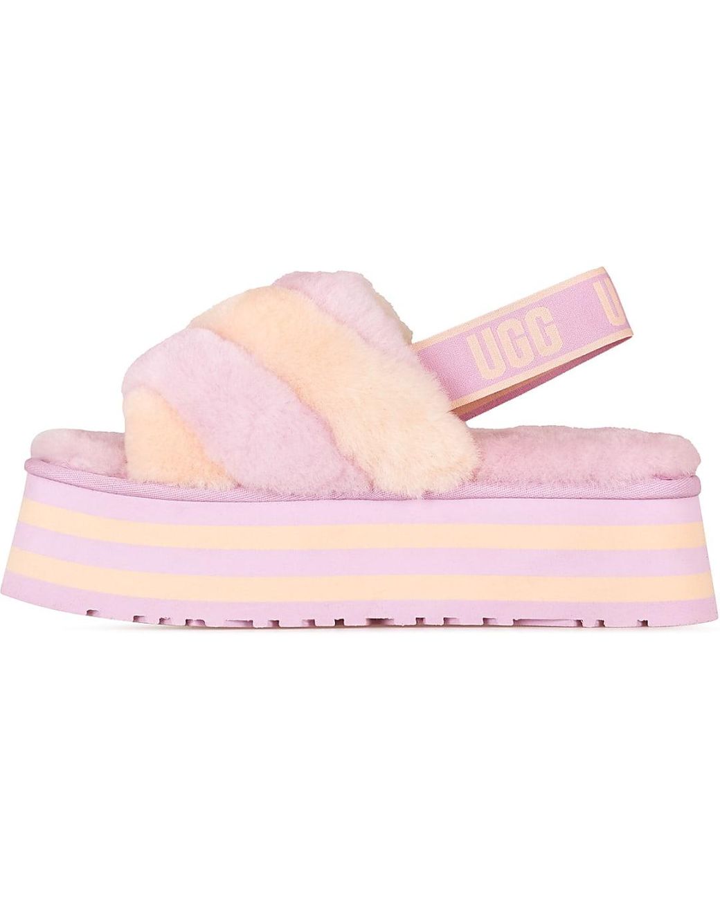 UGG Disco Stripe Slide in Pink | Lyst