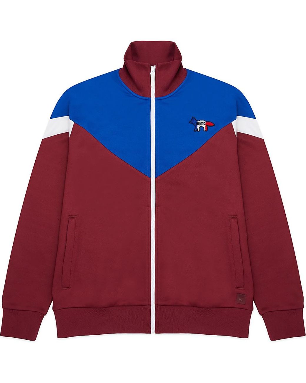 PUMA Cotton X Maison Kitsune Mcs Track Jacket in Red for Men - Lyst