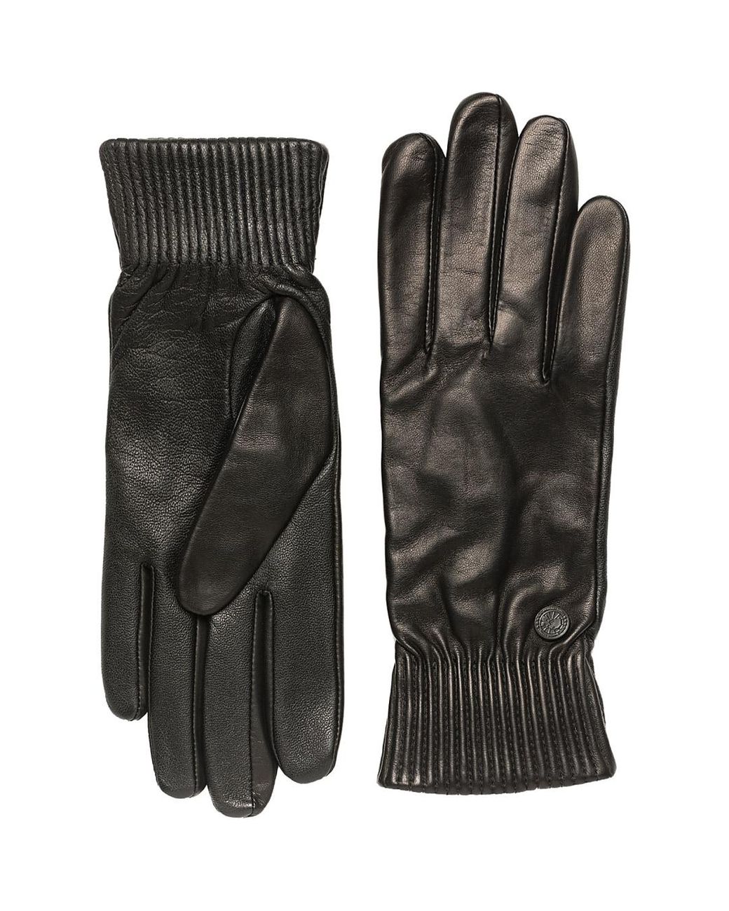 Canada Goose Black Label Leather Rib Gloves | Lyst