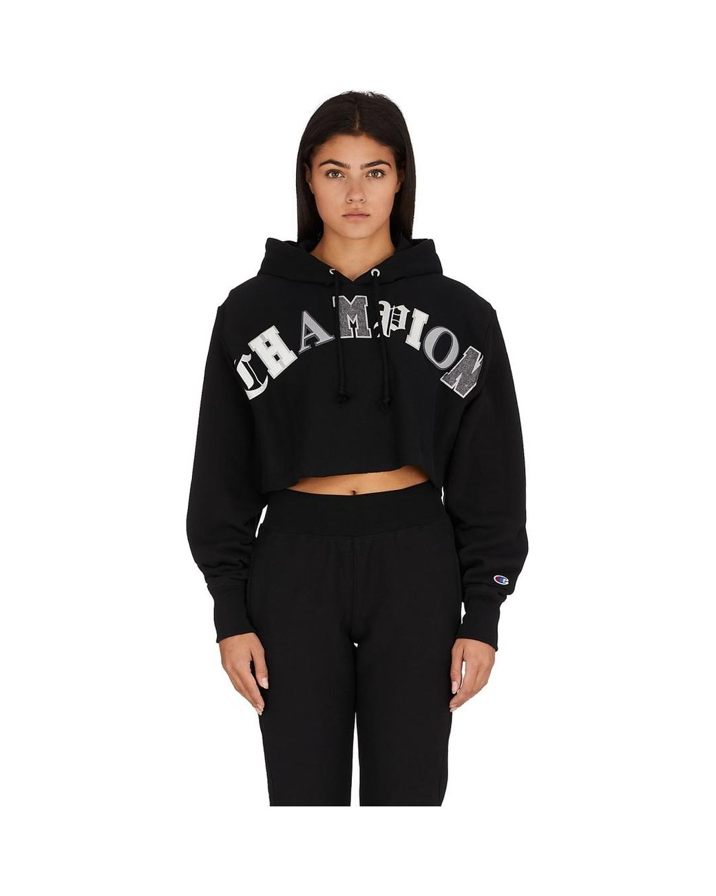 champion reverse weave cropped cut off moletom com capuz