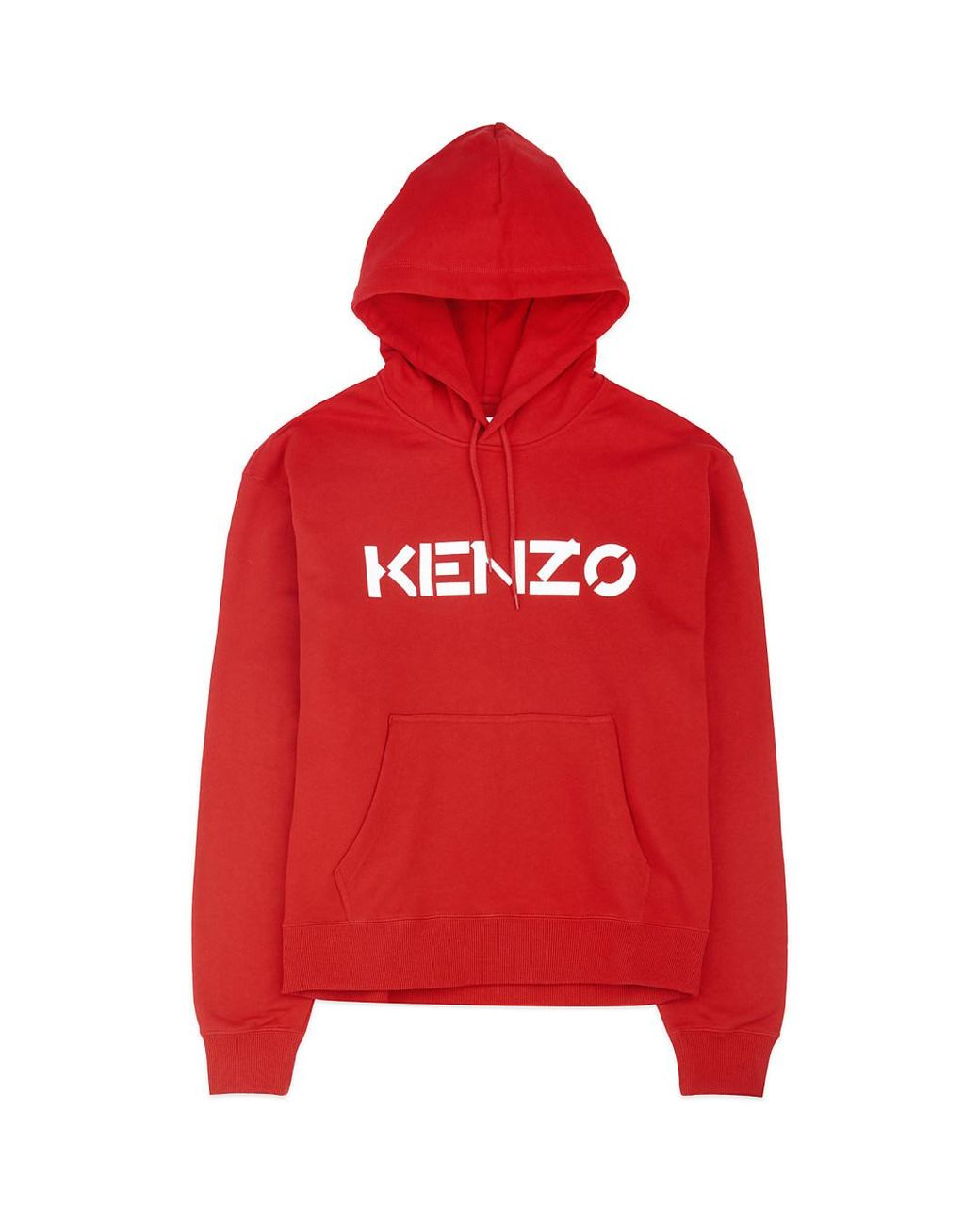 KENZO Cotton Logo Hoodie in Cherry (Red) for Men - Lyst