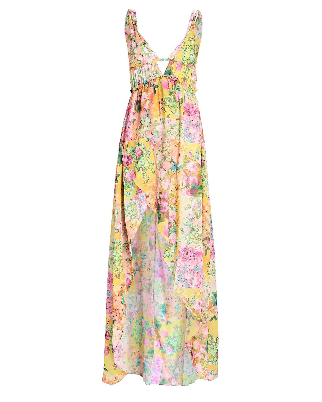 For Love & Lemons Madison Floral Maxi Dress in Yellow | Lyst