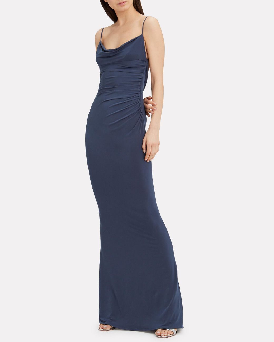 Katie May Surreal Cowl Back Evening Dress in Blue Lyst