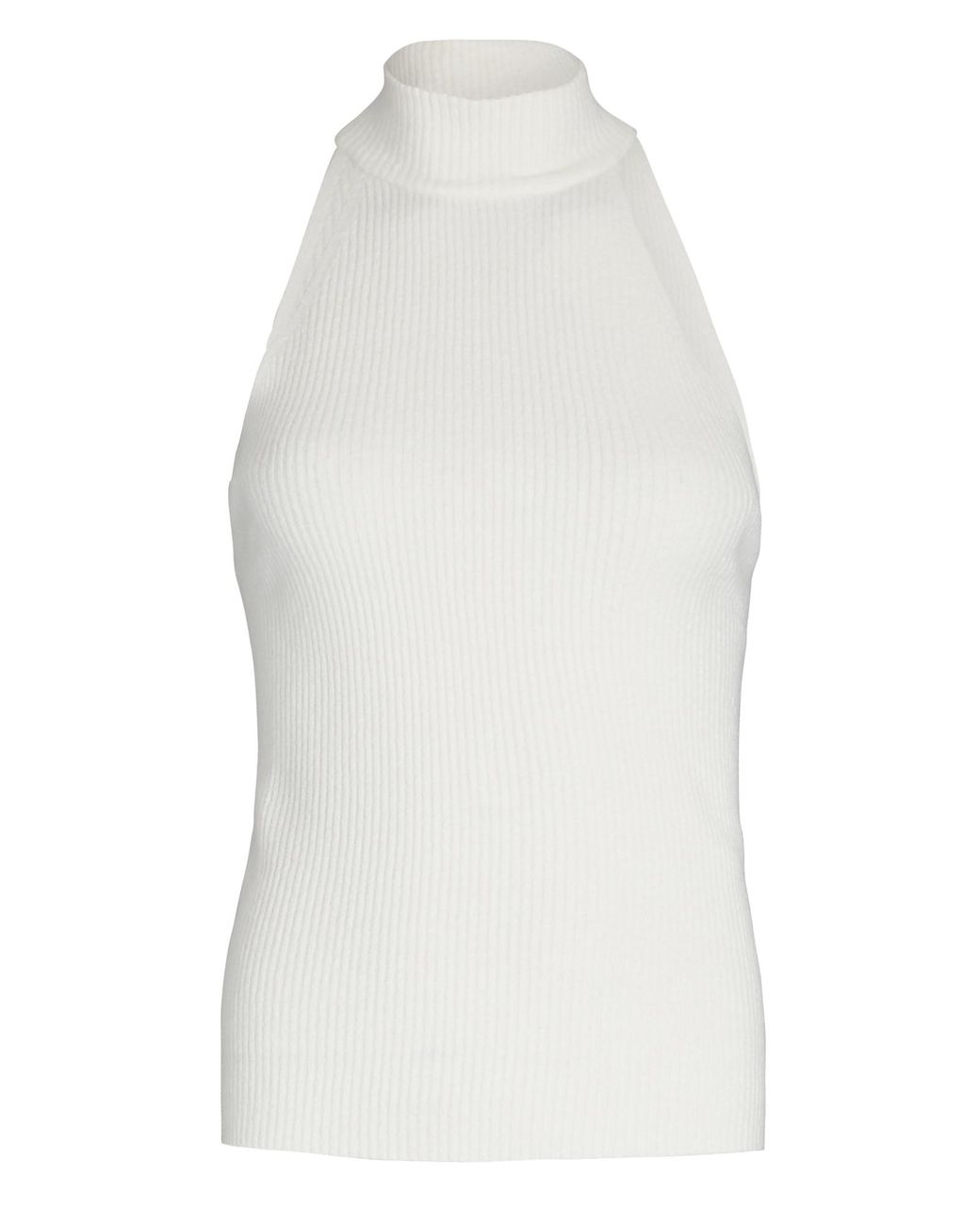 Anine Bing Kyle Rib Knit Halter Sweater in White | Lyst