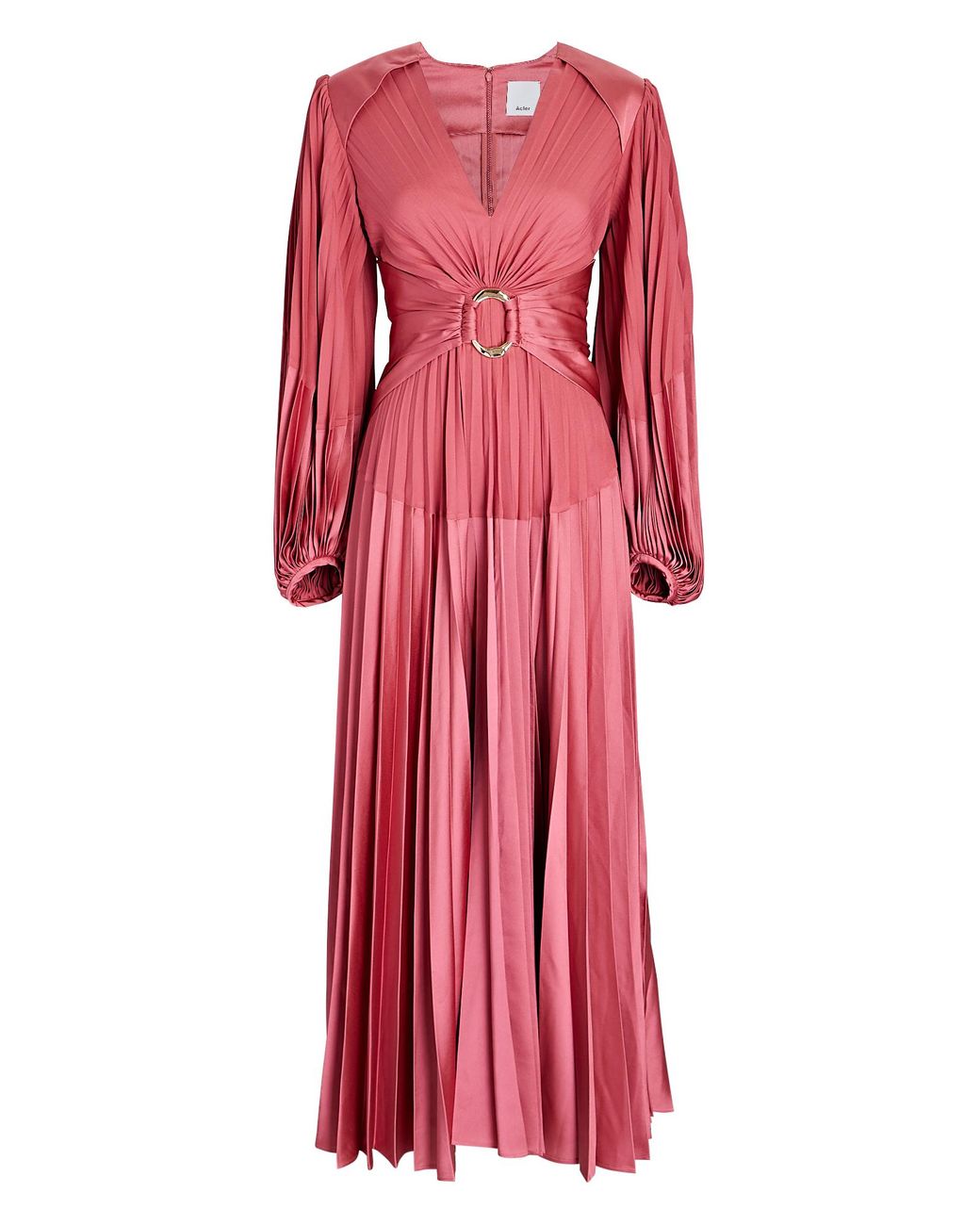 Acler Oakfield Pleated Maxi Dress in Pink | Lyst