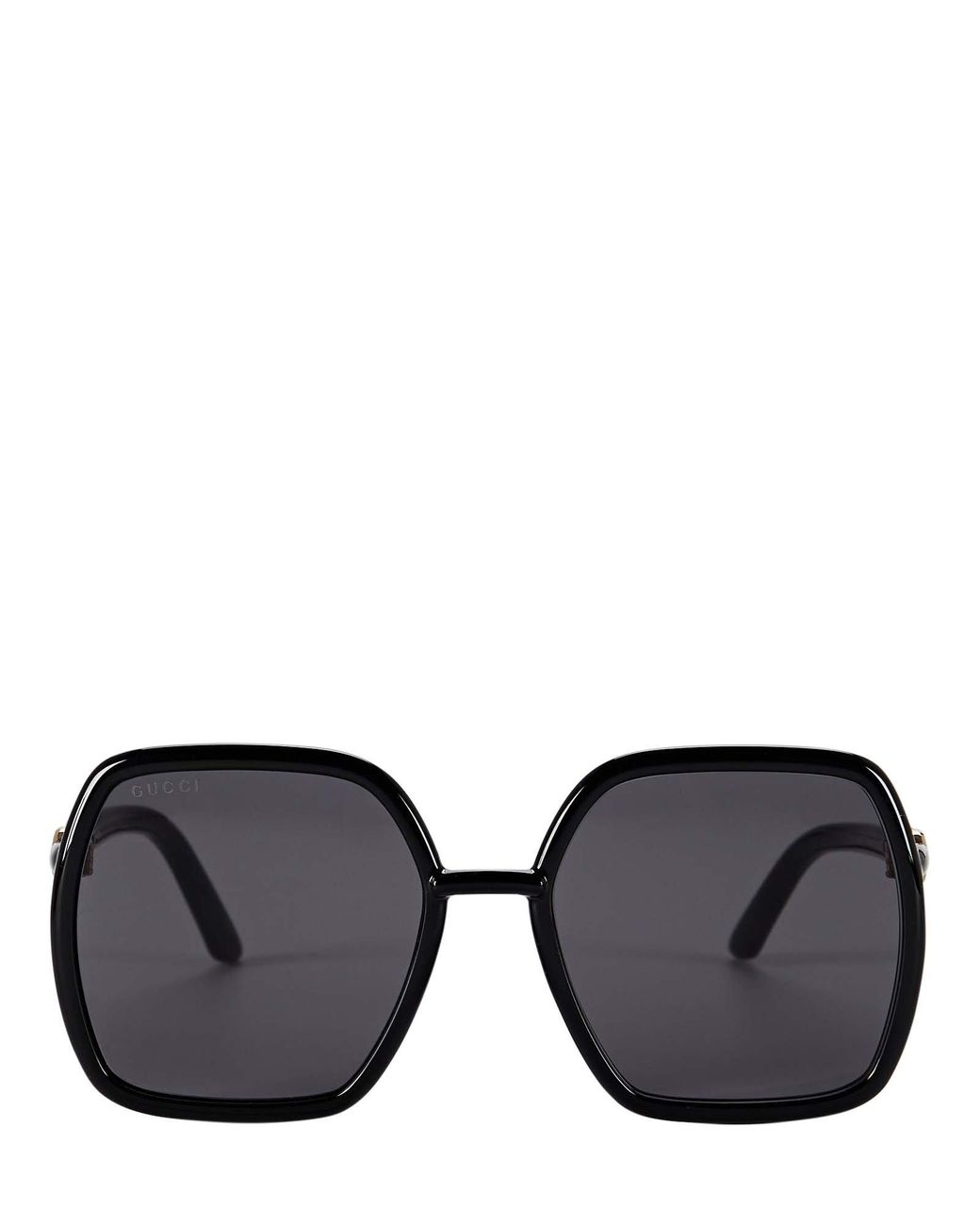 Gucci Oversized Hexagonal Sunglasses In Black Lyst