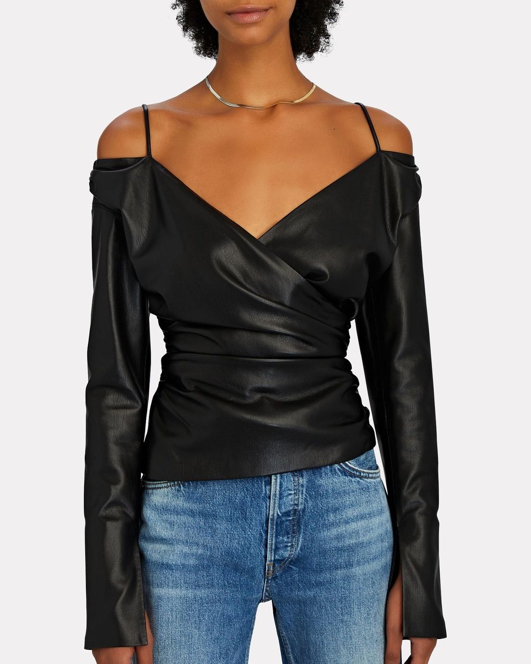 Nanushka Elanor Off-the-shoulder Vegan 