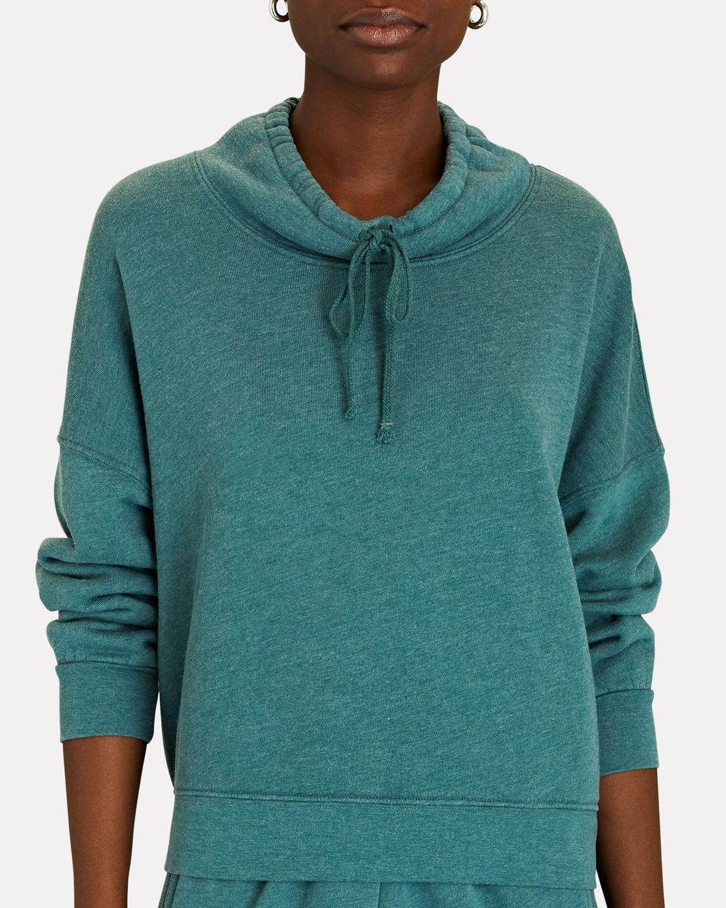 cowl neck fleece pullover