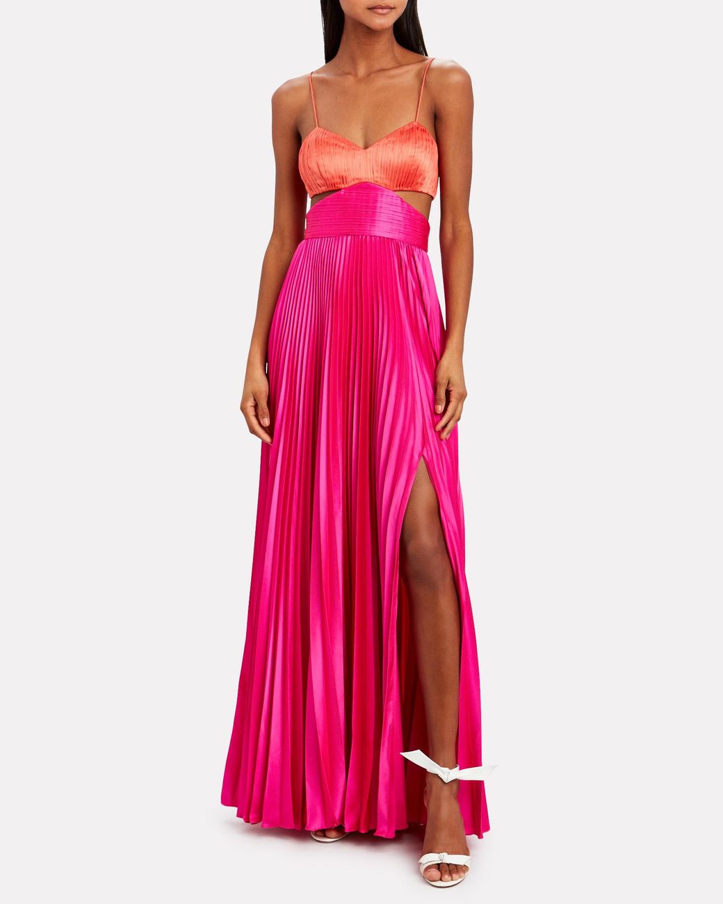 Amur elodie cutout satin on sale gown