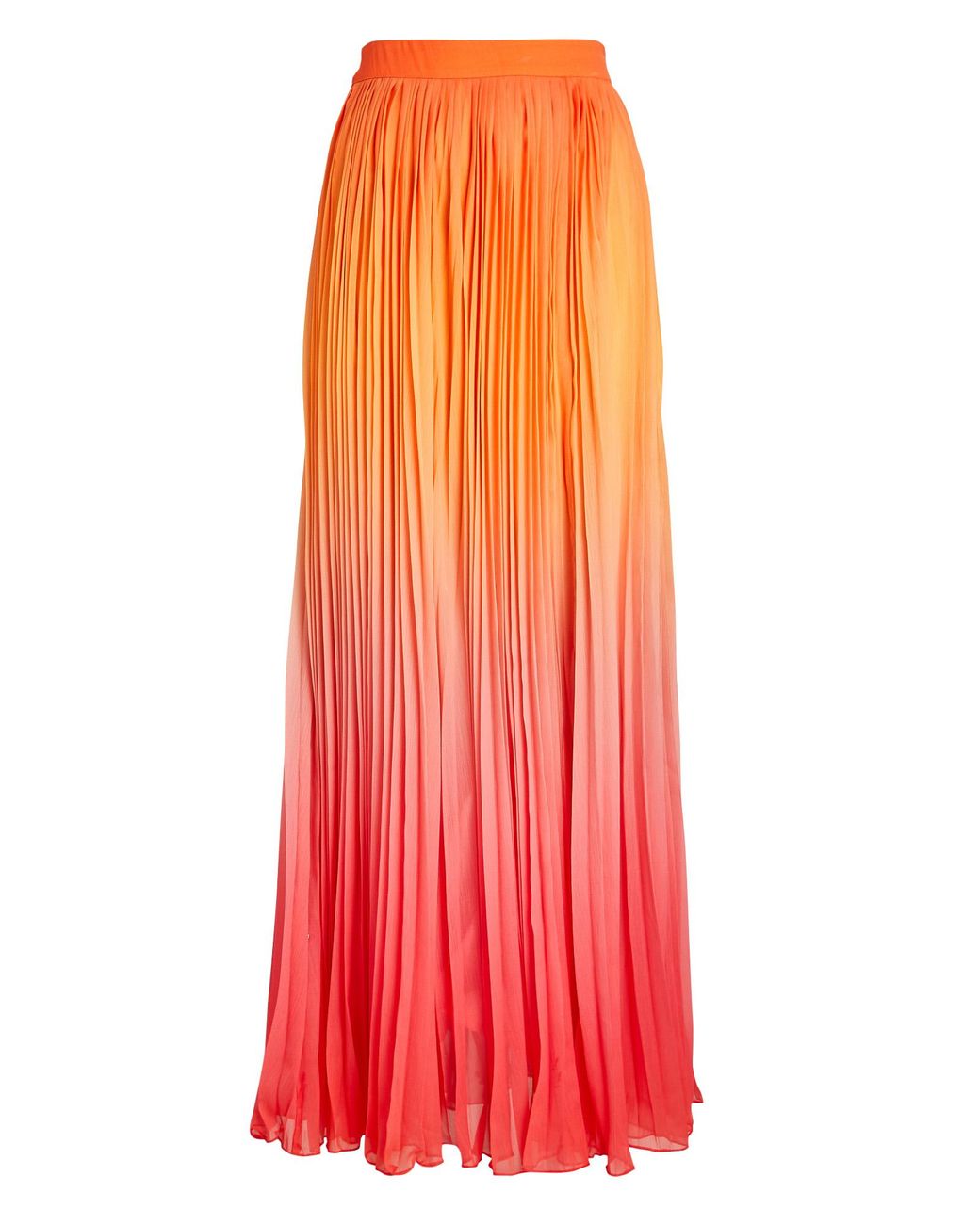 Rococo Sand Ombré Georgette Maxi Skirt in Red | Lyst Canada