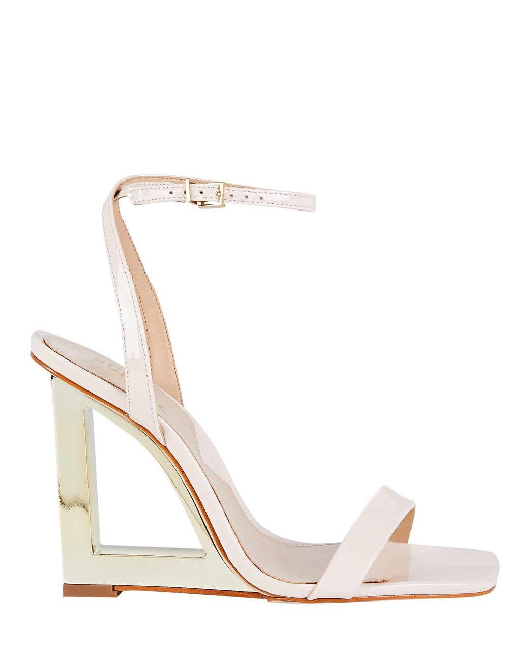 Schutz Filipa Illusion Leather Wedge Sandals in Pink Lyst
