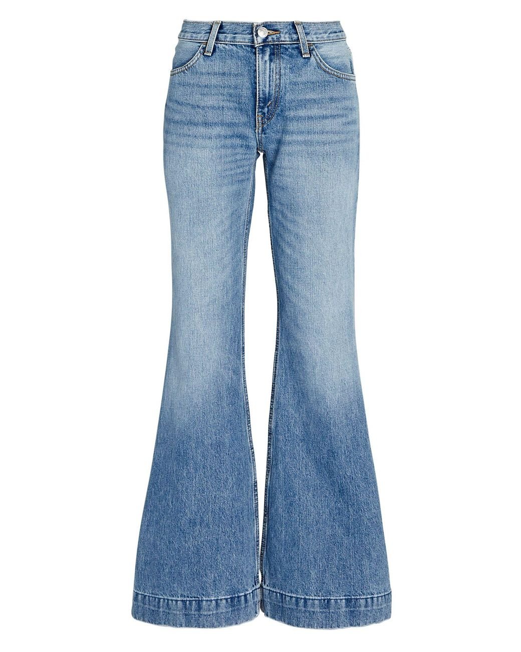 RE/DONE 70s Low Rise Bell Bottom Jeans in Blue Lyst Canada